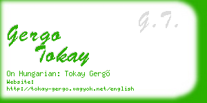 gergo tokay business card