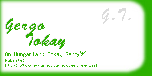 gergo tokay business card